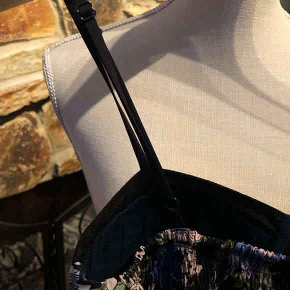 Band of Gypsies Black Floral Sleeveless Corset top Mini Dress XS - Picture 10 of 11